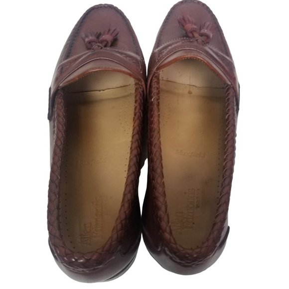 Allen Edmonds Mens 9.5D Brown Tanned Leather Slip - Picture 6 of 10